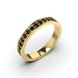 Обручка з жовтого золота, з чорними діамантами 229833122 від виробника ювелірних прикрас LUNET JEWELLERY по ціні 30 271 грн грн: 6