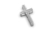 Хрестик «Міні» з білого золота, з діамантами 12311121