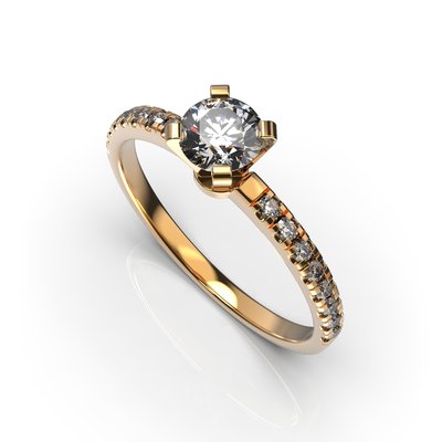 Red Gold Diamond Ring 219892421 from the manufacturer of jewelry LUNET JEWELERY at the price of $1 349 UAH.