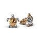 Mixed Metals Turtle Earrings 317242400 from the manufacturer of jewelry LUNET JEWELERY at the price of $204 UAH: 1