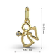 Red Gold Diamond «Angel Mini» Pendant 11252421 from the manufacturer of jewelry LUNET JEWELERY at the price of  UAH: 8