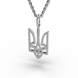 Ukrainian Tryzub White Gold Diamond Pendant 129871121 from the manufacturer of jewelry LUNET JEWELERY at the price of $546 UAH: 7