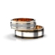 White&Red Gold Enamel and Diamond Wedding Ring 230312421