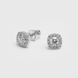 White Gold Diamond Earrings 320711121